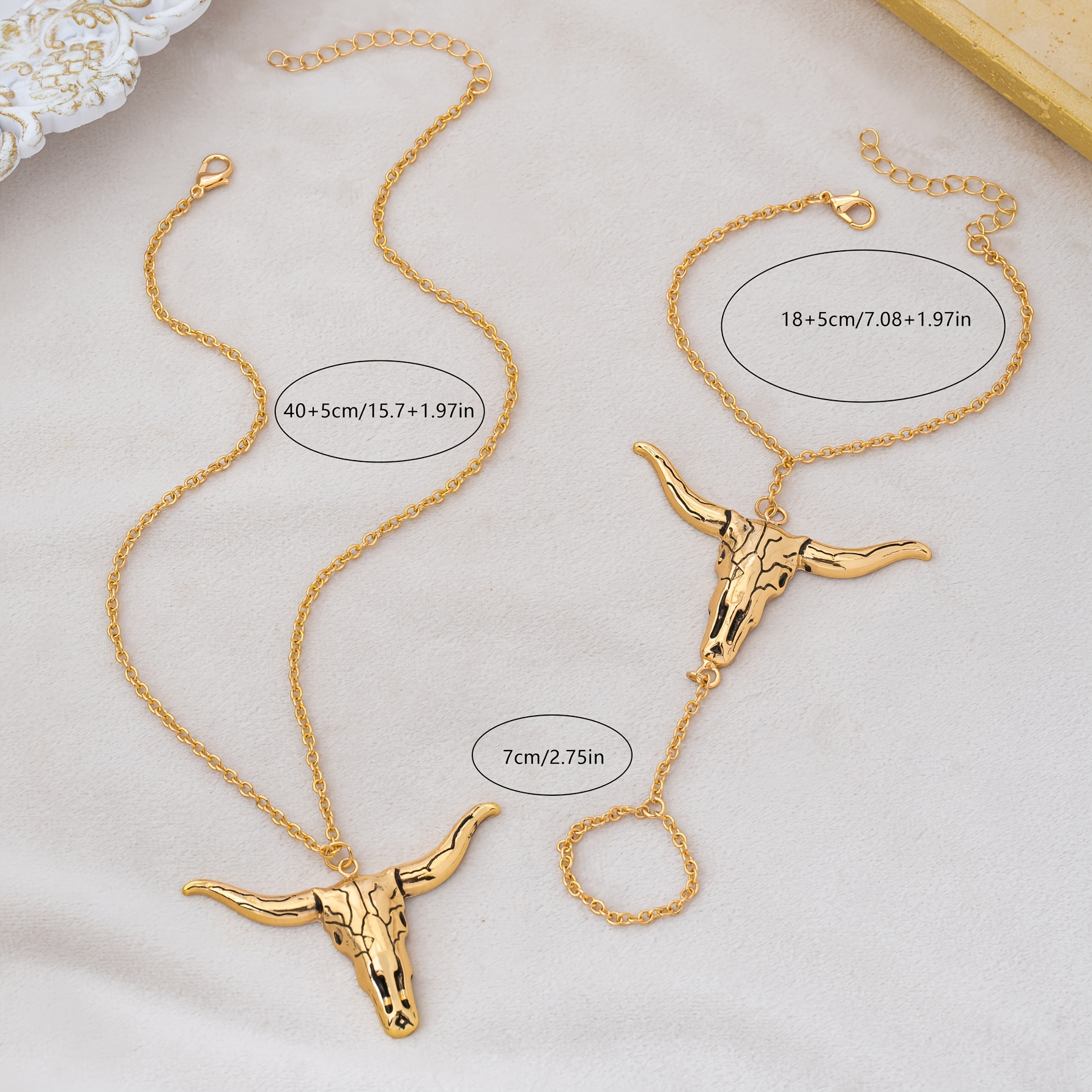 Women's Vintage Bull Head Jewelry Set